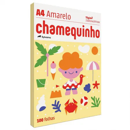 Chamequinho A4 Amarelo 100 Folhas - Sylvamo