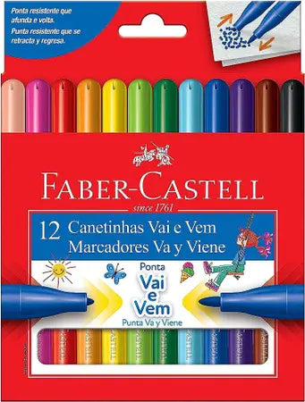 Canetinha Hidrográfica 12 cores - Faber Castell