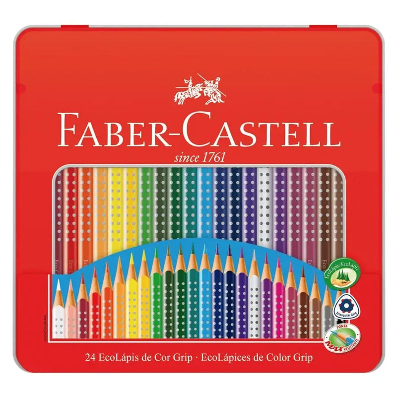 Ecolapis de Cor Grip 24 Cores - Faber Castell