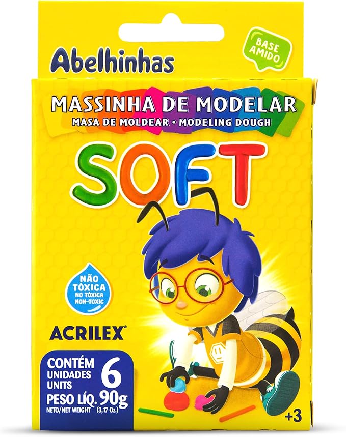 Massinha de Modelar Soft 6 Unidades - Acrilex