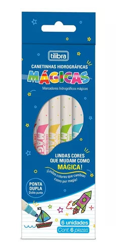 Canetinha Hidrográfica Magica 6 Cores - Tilibra