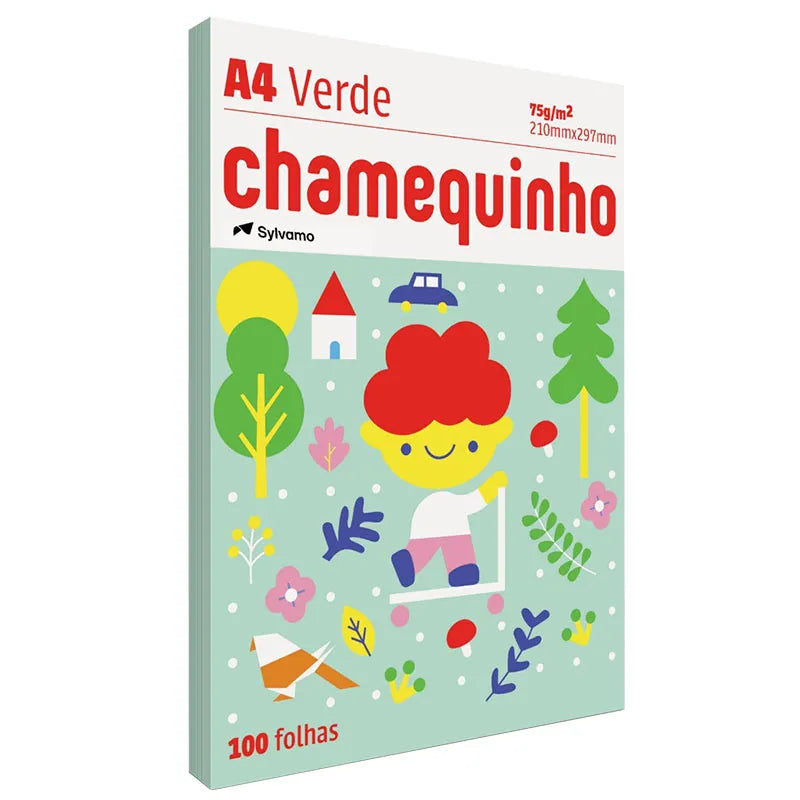 Chamequinho A4 Verde 100 folhas - Sylvamo