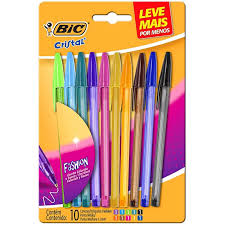 Caneta Cristal Fashion 10 Unidades - Bic