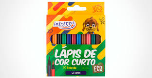 Lápis De Cor Curto Com 12 Cores Linha Eco - Brw