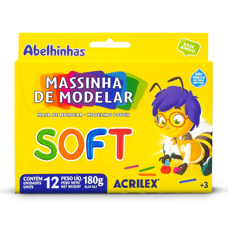 Massinha de Modelar Soft 12 Unidades - Acrilex