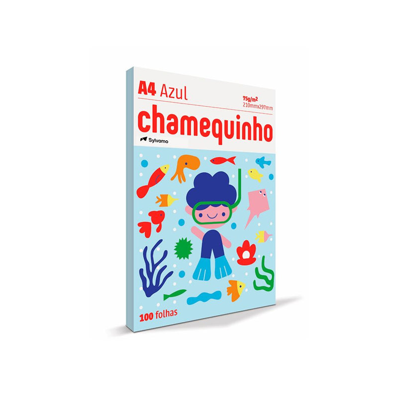 Chamequinho A4 Azul 100 Folhas - Sylvamo